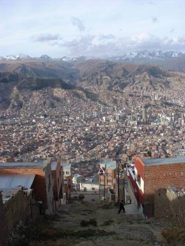 Vue de La Paz depuis l'Altiplano