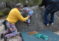 Les 3 culs ! Première leçon d'escalade